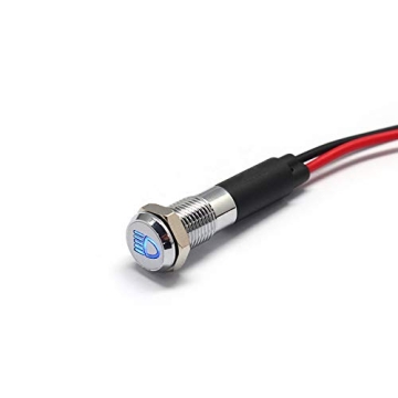 Alpinetech PL8MS LED Metal Signal Indicator Dash Light - Compact & Bright