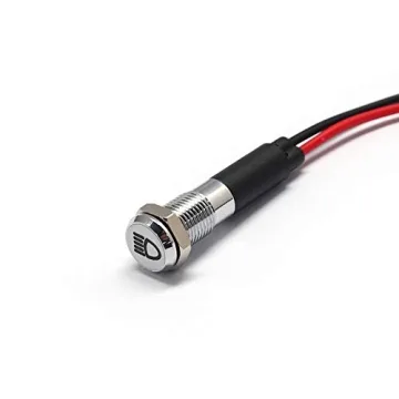 Alpinetech PL8MS 12V LED Metal Dashboard Indicator Light