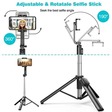 Versatile Selfie Stick Tripod with Remote - Travel Friendly