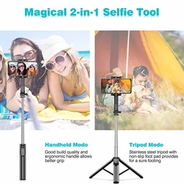 Versatile Selfie Stick Tripod with Remote - Travel Friendly