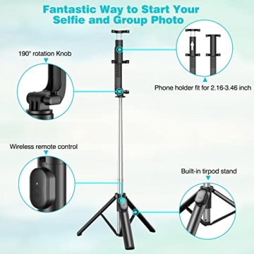 Versatile Selfie Stick Tripod with Remote - Travel Friendly