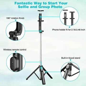 Versatile Selfie Stick Tripod with Remote - Travel Friendly
