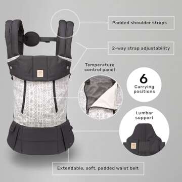 LÍLLÉbaby Complete All Seasons Ergonomic 6-in-1 Baby Carrier for Infants to Toddlers