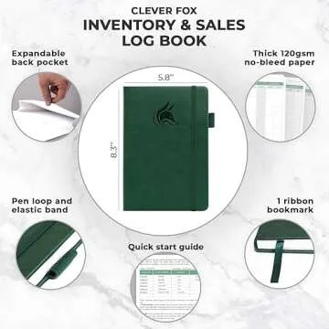Clever Fox Inventory & Sales Log Book - Track Purchases, Sales, and Reorders Easily