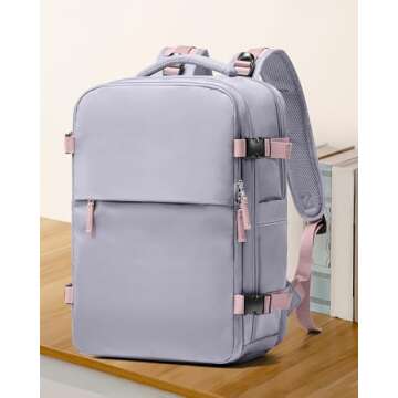 coowoz Large Travel Backpack For Women Men,Carry On Backpack Flight Approved,Hiking Backpack Waterpr...