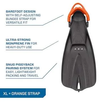 Lightweight SCUBAPRO GO Travel Fin for Snorkeling and Diving