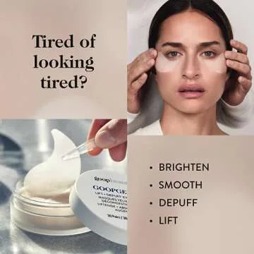 goop Beauty Eye Masks for Puffy Eyes | Under Eye Patches for Dark Circles | VEOCEL Lyocell Masks in Niacinamid Serum | Improves Crows Feet, Fine Lines, & Wrinkles | Paraben & Silicone Free | 30-Pack