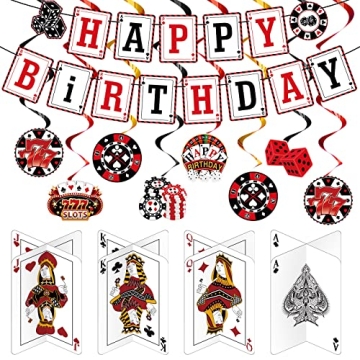 Luxurious 17-Piece Casino Theme Party Decoration Set for Unforgettable Celebrations