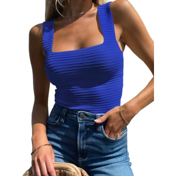 Chic BZB Square Neck Tank Tops for Women - Summer Essential