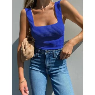 Stylish BZB Women's Tank Top with Square Neck Design