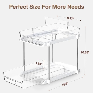 Delamu 2-Tier Bathroom Cabinet Organizer for Storage