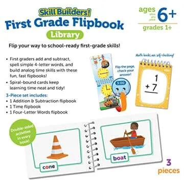 Skill Builders First Grade Flipbook Library for Kids