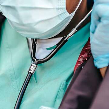 Custom Rose Gold Stethoscope Name Tag for Nurses