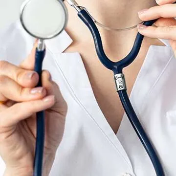 Custom Rose Gold Stethoscope Name Tag for Nurses