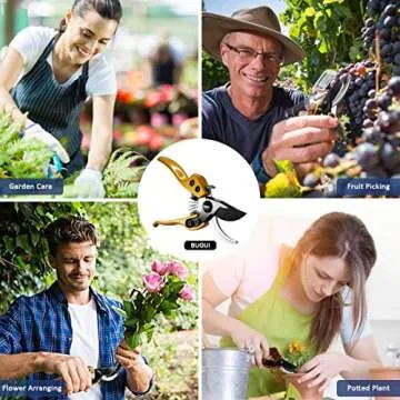 BUGUI Heavy-Duty 8" Pruning Shears for Gardeners