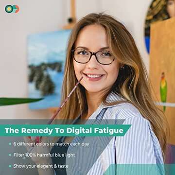 Gaoye Stylish Blue Light Blocking Reading Glasses 6 Pack