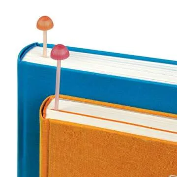Genuine Fred Magic Sprout, Mini-Mushroom Bookmarks - Set of 4 - Two Sizes & Colors - Soft, Flexible Silicone - Fun Stocking Stuffer, Gift for Book Lovers, Teachers, Back to School - Cottagecore Decor