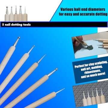 E6000 Plus Adhesive Bundle: 1.9 fl oz Tube with 10 Snip Tip Applicators, Set of 5 Plastic Spreader Tools and Set of 5 Nail Dotting Tools - Double-Headed with Various Sizes for Optimal Application