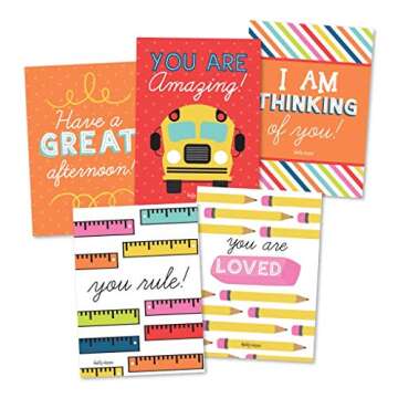 Hadley Designs 25 School Lunch Box Notes For Kids, Inspirational Motivational Cards For Boys Girls F...