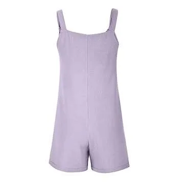 Trendy Women’s Purple Summer Jumpsuit with Pockets