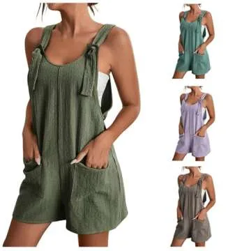 Trendy Women’s Purple Summer Jumpsuit with Pockets