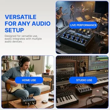 Compact 4 Channel Stereo Mixer for Quality Audio Mixing