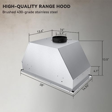 30" Hermitlux Range Hood with Ducted & Ductless Options