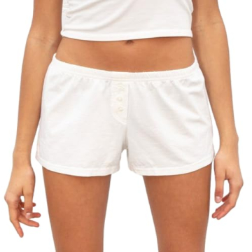 Y2K Cute Pajama Shorts for Women – Elastic Low Rise Lounge Shorts