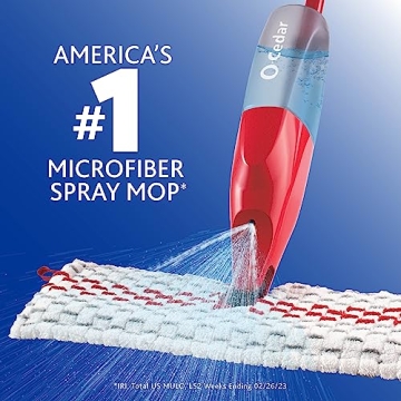 O-Cedar ProMist MAX Spray Mop, PMM with 2 Extra Refills, Red