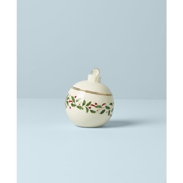Lenox Holiday Ornament Candy Jar for Festive Decor