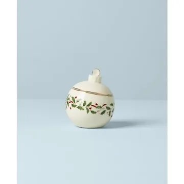 Lenox Holiday Ornament Candy Jar for Festive Decor