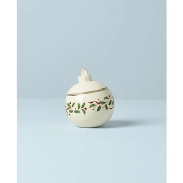 Lenox Holiday Ornament Candy Jar for Festive Decor