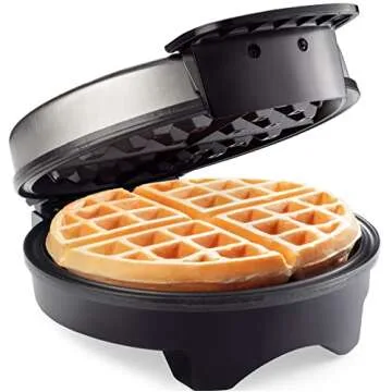 Belgian Waffle Maker- Non-Stick 7" Waffler Iron w Adjustable Browning Control, Electric Baker Makes Thick Fluffy Waffles- Kitchen Essential for Breakfast Morning or Brunch, Housewarming Supplies Gift