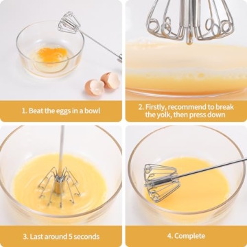 KSENDALO Stainless Steel Whisk & Beater Set for Cooking