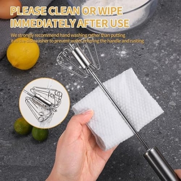 KSENDALO Stainless Steel Whisk & Beater Set for Cooking