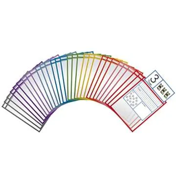 Better Office Dry Erase Pocket Sleeves, 30-Pack, Oversized