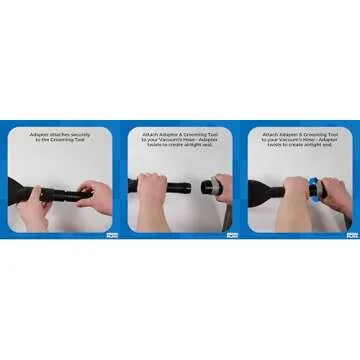 Penn-Plax VacGroom Pet Grooming and Shedding Vacuum Attachment Kit – Great for Dogs, Cats, and Your Furniture! Works With Almost All Vacuum Brands