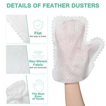 60 Disposable Artisan Dusting Mitts for Effortless Cleaning