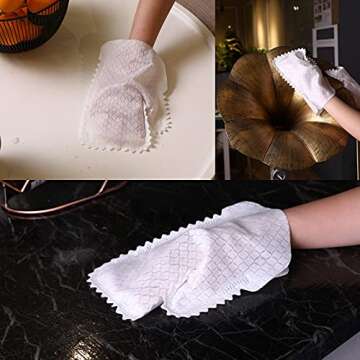 60 Disposable Artisan Dusting Mitts for Effortless Cleaning