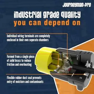 Journeyman-Pro 2713 30 Amp, 125/250 Volt, NEMA L14-30R, 3P, 4W, Locking Plug Connector, Black Industrial Grade, Grounding 7500 Watts Generator Rating (L14-30R (Female Plug))