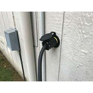 Journeyman-Pro 2713 30 Amp, 125/250 Volt, NEMA L14-30R, 3P, 4W, Locking Plug Connector, Black Industrial Grade, Grounding 7500 Watts Generator Rating (L14-30R (Female Plug))