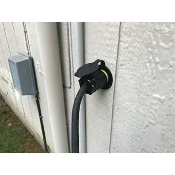 Journeyman-Pro 2713 30 Amp, 125/250 Volt, NEMA L14-30R, 3P, 4W, Locking Plug Connector, Black Industrial Grade, Grounding 7500 Watts Generator Rating (L14-30R (Female Plug))