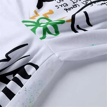 Women Baggy Hip Hop Pants 90s Athletic Graphic Drawstring Loose Jogger Cinch Bottom Sweatpants Streetwear (White, M)