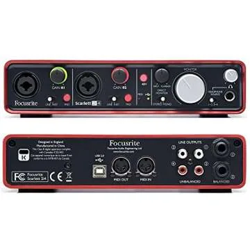 Focusrite Scarlett 2i4 USB Audio Interface for Home Studios