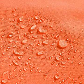 MIULEE Pack of 2 Decorative Outdoor Waterproof Pillow Covers Square Garden Cushion Sham Throw Pillowcase Shell for Patio Tent Couch 18x18 Inch Orange