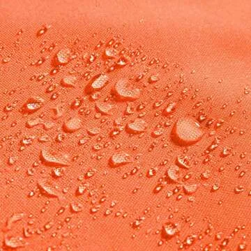 MIULEE Pack of 2 Decorative Outdoor Waterproof Pillow Covers Square Garden Cushion Sham Throw Pillowcase Shell for Patio Tent Couch 18x18 Inch Orange