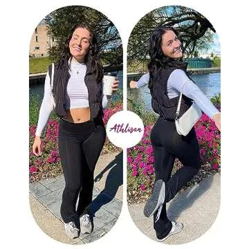 Stylish Athlisan Women's Cropped Puffer Vest - Lightweight & Trendy