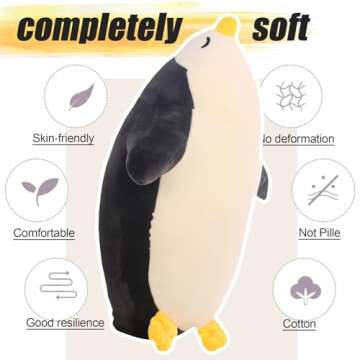 DENTRUN Penguin Plush Toy - Cuddly Soft Doll for All Ages