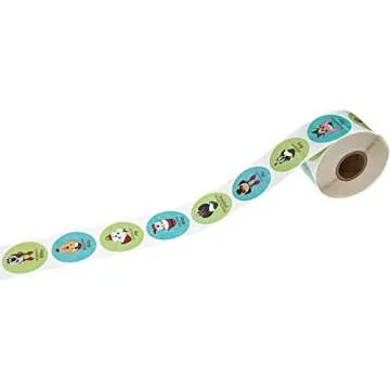 500 Christmas Dog Stickers for Holiday Cheer