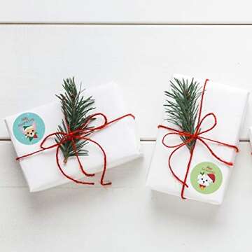 500 Christmas Dog Stickers for Holiday Cheer
